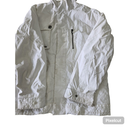 Vist Large View of Product Image Which is Used Burton WINTER JACKET MENS LARGE Outerwear Heavy Jacket M White LG