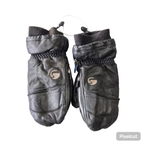Vist Large View of Product Image Which is Used Swannys TOASTER LEATHER MITTENS Outerwear Mens Gloves Black MD