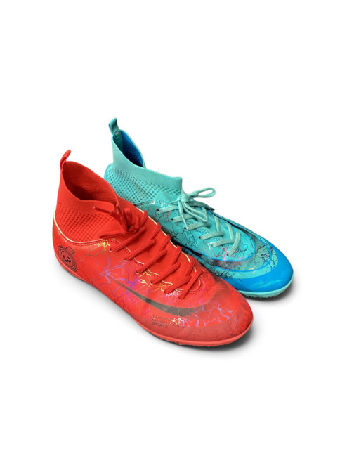 Vist Large View of Product Image Which is Used Nike Soccer Turf Shoes Royal Blue And Red Youth 06.5