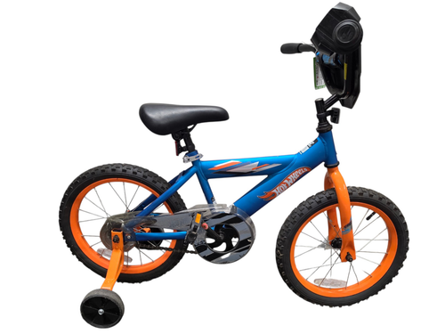 Vist Large View of Product Image Which is Used HOT WHEELS Training Wheel Bike Royal Blue 16"