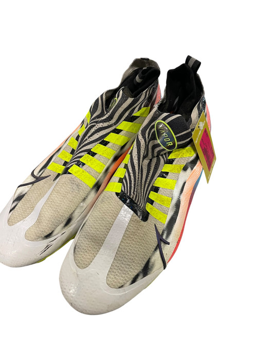 Vist Large View of Product Image Which is Used Nike Adult FB Cleats White/Black/Royal Senior 15