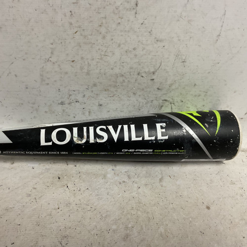 Vist Large View of Product Image Which is Used Louisville Slugger Vapor WTLUBVA18B9 USA 2 5/8 Baseball Bat Black And Neon Green 27"
