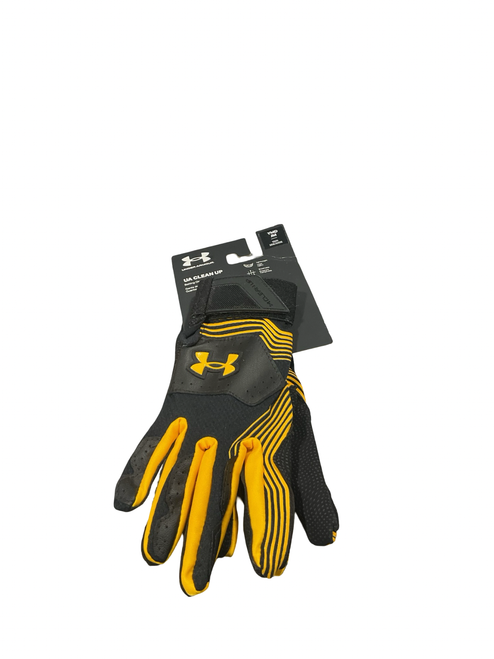 Vist Large View of Product Image Which is Used Under Armour BB/SB Batting Gloves Black MD