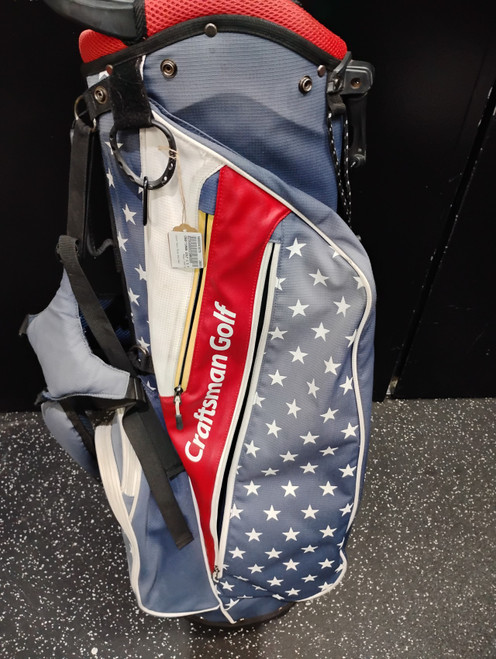Vist Large View of Product Image Which is Used CRAFTSMAN GOLF Mens Stand Bag Navy Blue And Red