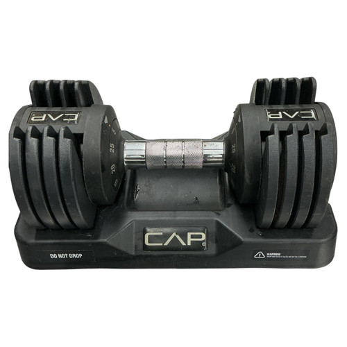Vist Large View of Product Image Which is Used Cap 5-25LB ADJUSTABLE DUMBBELL SINGLE Adj Dumbbells 5-25 LB