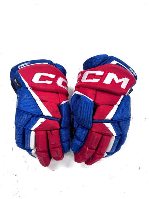 Vist Large View of Product Image Which is Used CCM FT6 Junior Gloves Royal Blue 12"