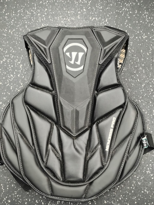 Vist Large View of Product Image Which is Used Warrior NEMESIS PRO LAX Goalie Chest M Black LG