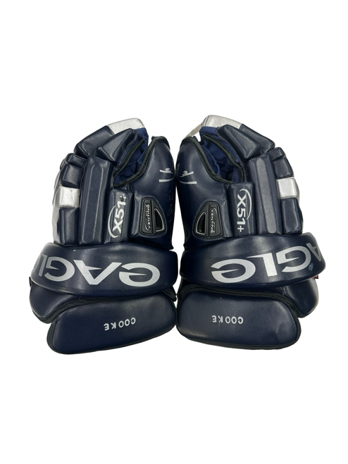 Vist Large View of Product Image Which is Used Eagle X51+ Senior Gloves Navy Blue 15"