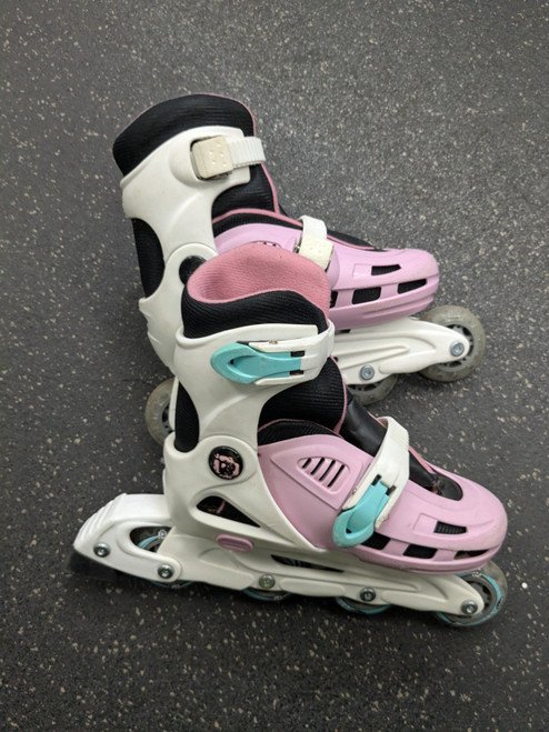 Vist Large View of Product Image Which is Used ADJ ROLLER SKATES Child Rec Fitness Skates White Adjustable