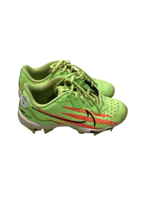 Vist Large View of Product Image Which is Used Nike DIAMOND GRN/ORG BB CLEATS BB/SB Cleats Neon Green Junior 02