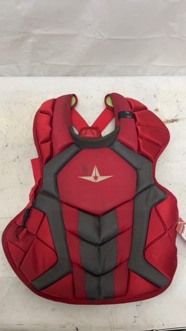 Vist Large View of Product Image Which is Used All-Star CHEST PROTECTOR Catchers Chest Protector Red Adult