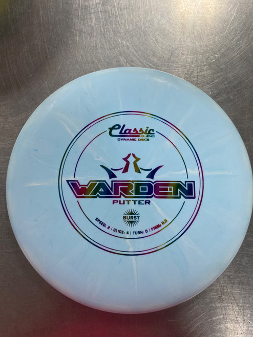 Vist Large View of Product Image Which is Used Dynamic Discs WARDEN BURST Disc Golf Putter Royal Blue