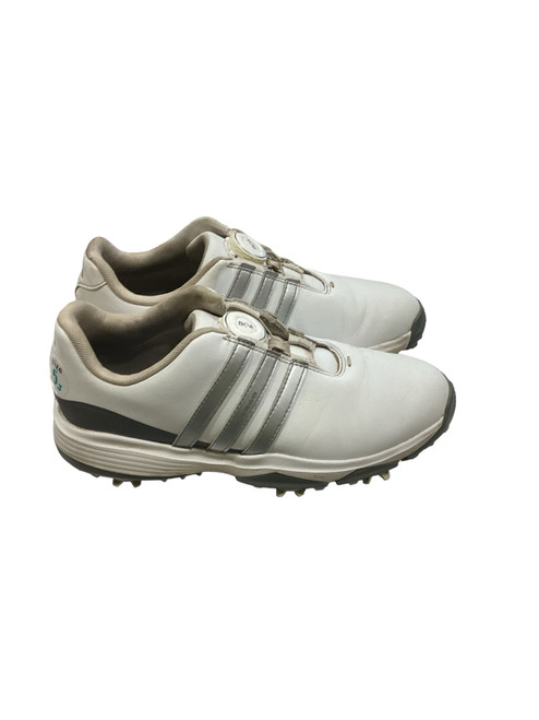 Vist Large View of Product Image Which is Used Adidas TOUR 360 Jr Golf Shoes White Junior 05