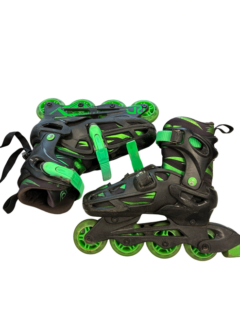 Vist Large View of Product Image Which is Used RollerDerby ADJ SKATES Senior Rec Fitness Skates Black Adjustable