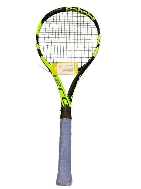 Vist Large View of Product Image Which is Used Babolat PURE AERO Adult Tennis Racquet Yellow 4 1/4"