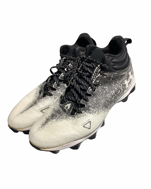 Vist Large View of Product Image Which is Used Under Armour Adult FB Cleats White Senior 11