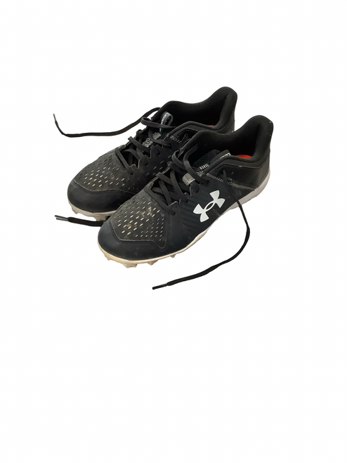 Vist Large View of Product Image Which is Used Under Armour LEADOFF BB/SB Cleats Black Senior 7.5