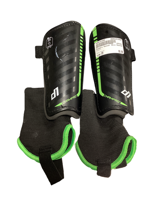 Vist Large View of Product Image Which is Used Champro Soccer Shin Guards Youth Black SM
