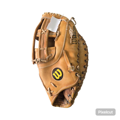Vist Large View of Product Image Which is Used Wilson A9881 BIG SCOOP SB 1ST BASE MITT 14 IN BB/SB First Base RH Throw Tan 14"