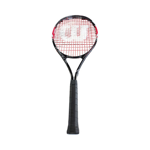 Vist Large View of Product Image Which is Used Wilson FUSION XL 4 3/8 TENNIS RACQUET Adult Tennis Racquet Black 4 3/8"