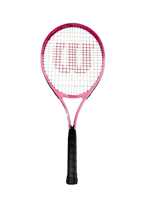 Vist Large View of Product Image Which is Used Wilson BURN 25 Womens Tennis Racquet Pink 4 5/8"