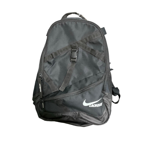 Vist Large View of Product Image Which is Used Nike LACROSSE BACKPACK Player Carry Bag Black