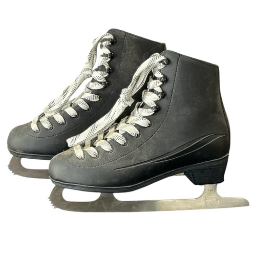 Vist Large View of Product Image Which is Used Lake Placid SZ 7 LAKE PLACID BLK FIGURE SKTS Mens Figure Skate Black Senior 7