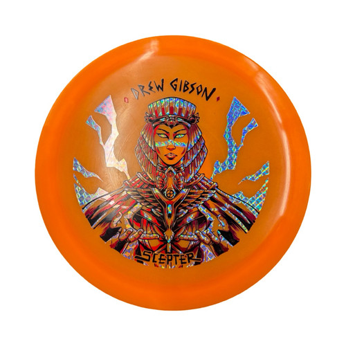 Vist Large View of Product Image Which is Used DREW GIBSON SCEPTER Disc Golf Driver Orange
