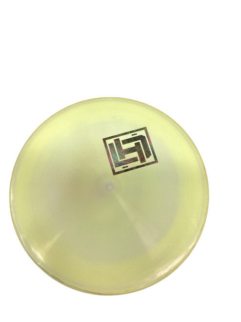 Vist Large View of Product Image Which is Used Discraft ZONE Disc Golf Mid Range Lime Green 173g