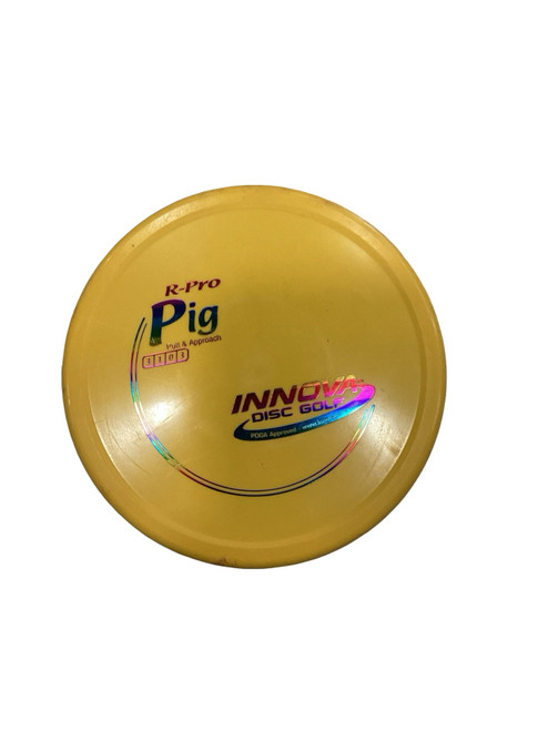 Vist Large View of Product Image Which is Used Innova R-PRO PIG Disc Golf Putter Yellow 175g