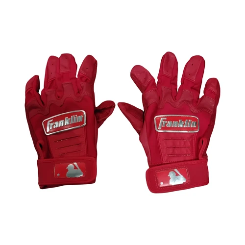 Vist Large View of Product Image Which is Used Franklin BB/SB Batting Gloves Red YMD