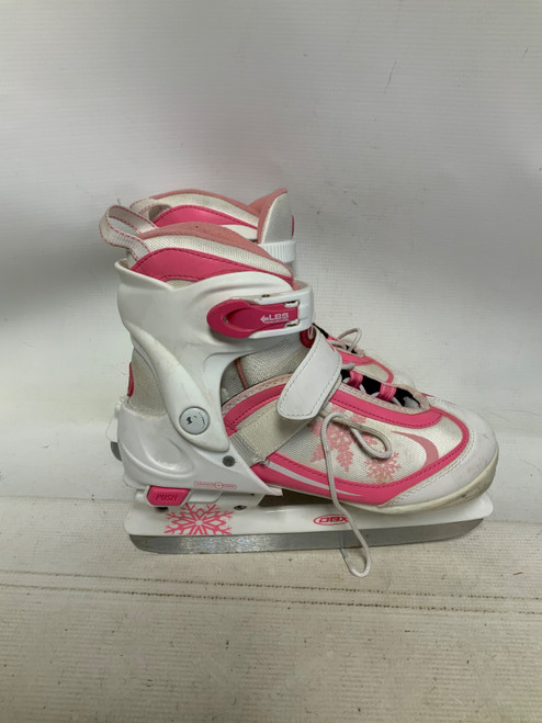 Vist Large View of Product Image Which is Used DBX PINK 3-6 Girls Softboot Skate White Adjustable
