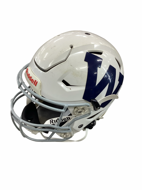 Vist Large View of Product Image Which is Used Riddell SPEED FLEX FB Helmet White MD