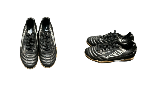 Vist Large View of Product Image Which is Used Umbro DIAMONDBACK Soccer Indoor Shoes Black Youth 06.5