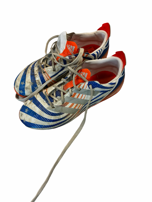 Vist Large View of Product Image Which is Used Adidas Soccer Cleats White Junior 01