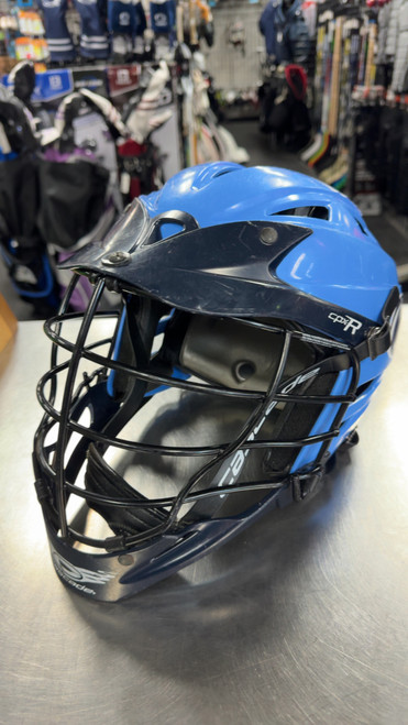 Vist Large View of Product Image Which is Used Cascade CPX-R Lacrosse Helmet Royal Blue M/L