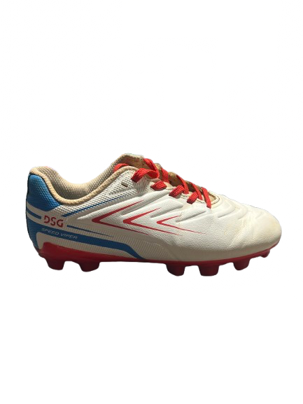 Vist Large View of Product Image Which is Used Dsg SPEED VIPER 2.0 YTH 13.0 Soccer Cleats White/Royal/Red Youth 13.0