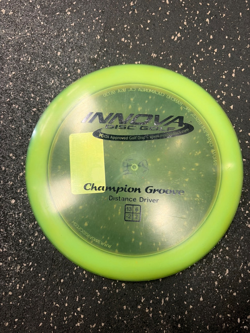 Vist Large View of Product Image Which is Used Innova CHAMPION GROOVE Disc Golf Driver Yellow