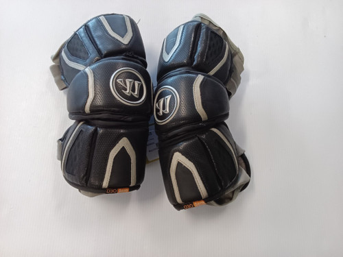 Vist Large View of Product Image Which is Used Warrior EVO Lacrosse Arm Pads/Guards Black LG