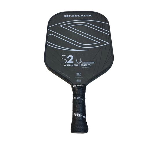 Vist Large View of Product Image Which is Used Selkirk S2 VANGUARD Pickleball Racquet Black