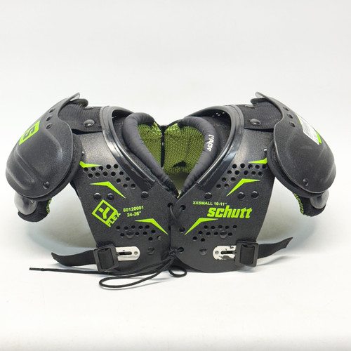 Vist Large View of Product Image Which is Used Schutt Y FLEX FB Shoulder Pads Black XXS