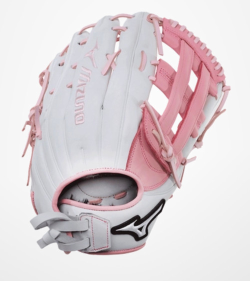 Vist Large View of Product Image Which is New MVP PRIME 13IN RHT PINK/WHITE SOFTBALL GLOVE
