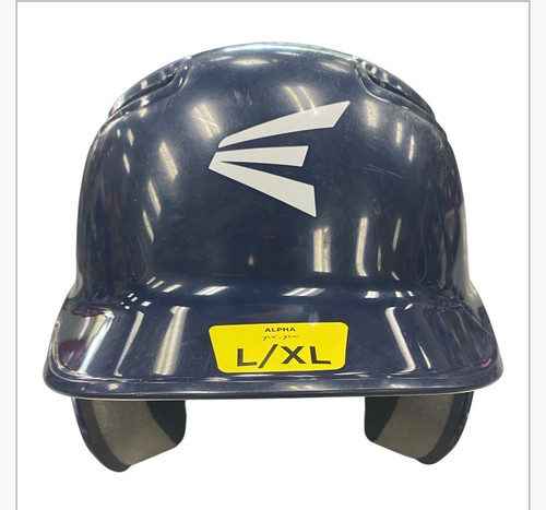 Vist Large View of Product Image Which is Used Easton ALPHA Batting Helmet No Mask Navy Blue MD