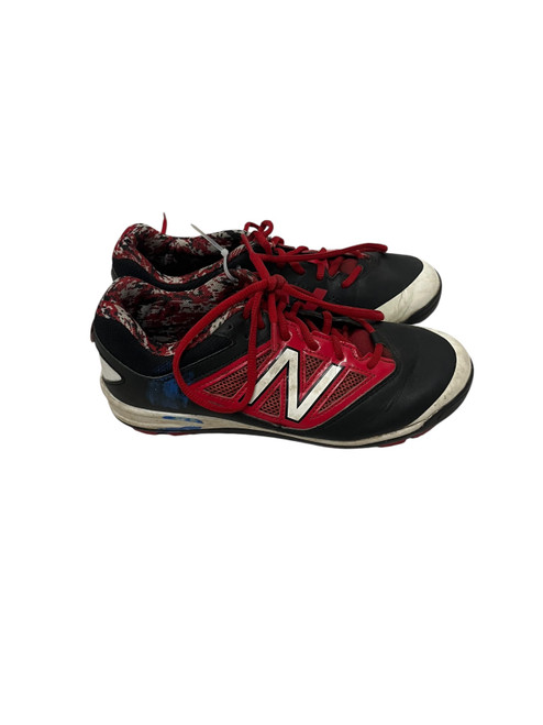 Vist Large View of Product Image Which is Used New Balance RED AND BLACK BB/SB Cleats Red Senior 5.5