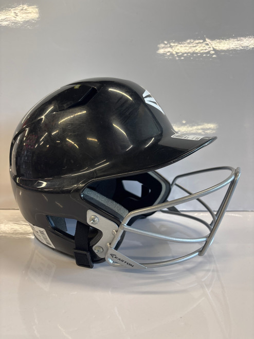 Vist Large View of Product Image Which is Used Easton CAGE COMBO Batting Helmet w/Mask Black One Size