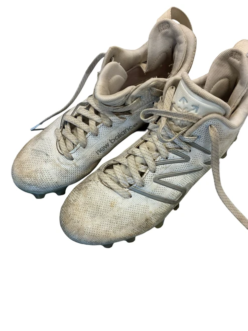 Vist Large View of Product Image Which is Used New Balance LAX Cleats Mens White Senior 7.5