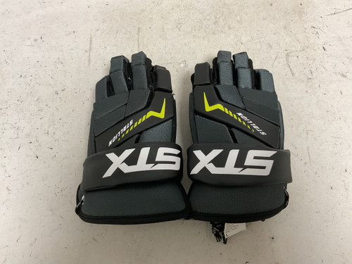 Vist Large View of Product Image Which is Used STX STALLION 200 Lacrosse Gloves Mens Black LG