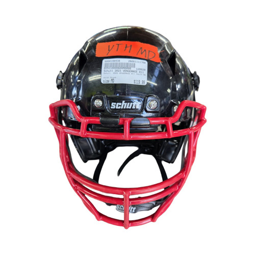 Vist Large View of Product Image Which is Used Schutt 2023 VENGEANCE A11 YOUTH MD FB Helmet Black MD