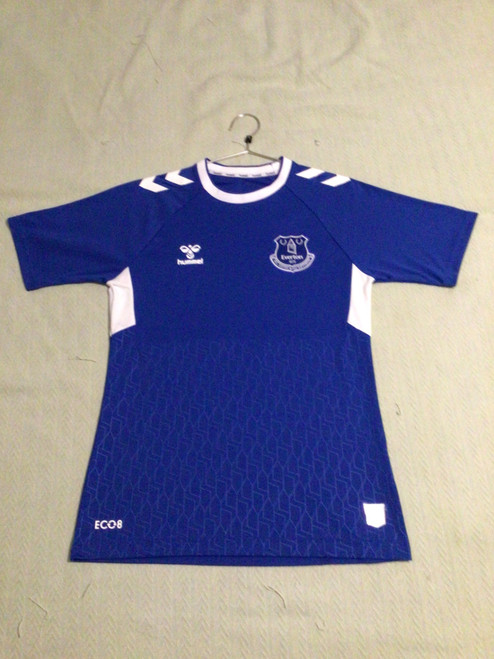 Vist Large View of Product Image Which is NEW HUMMEL EVERTON JERSEY Soccer Top Adt Royal Blue And White SM