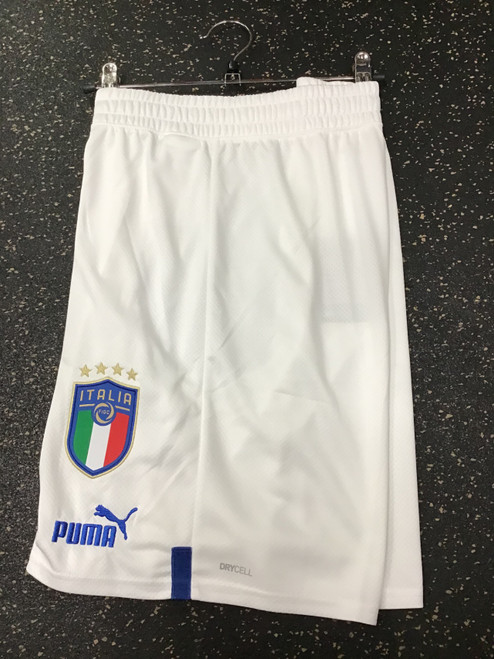 Vist Large View of Product Image Which is NEW Puma ITALIA SHORTS Soccer Shorts Adt White LG